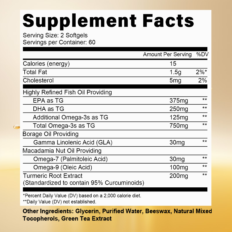 Omega 3 Fish Oil - Cápsulas de óleo de peixe Omega