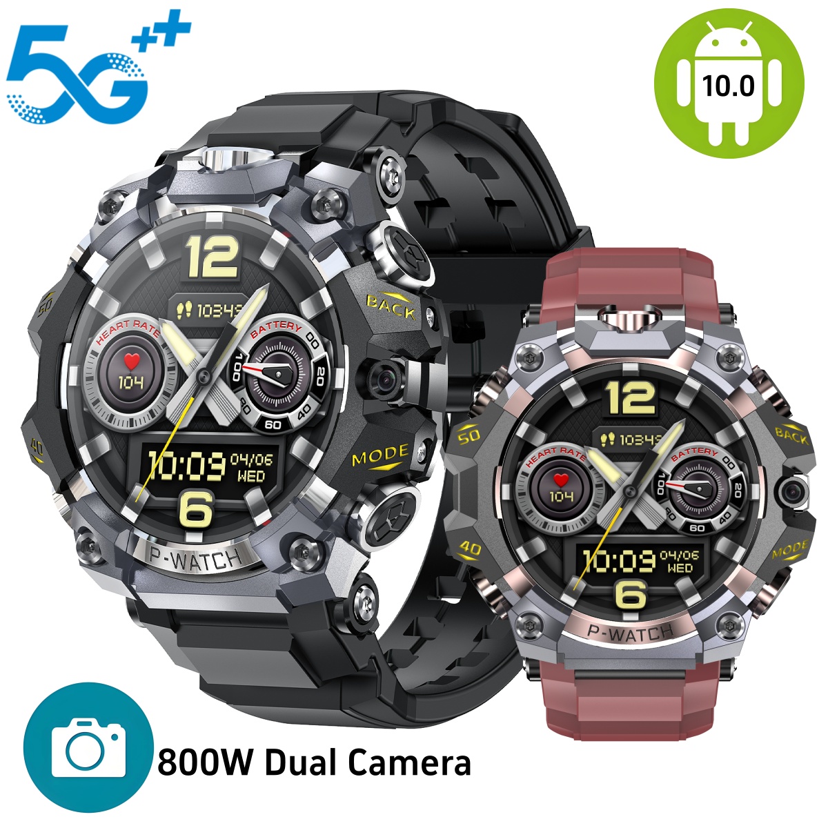 Nutrition Gym - Smartwatch Q668 Android 10.0 1.95 polegadas