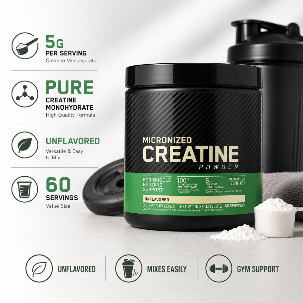 Nutrition Gym - Creatina Monohidratada em Pó 300g: Suporte