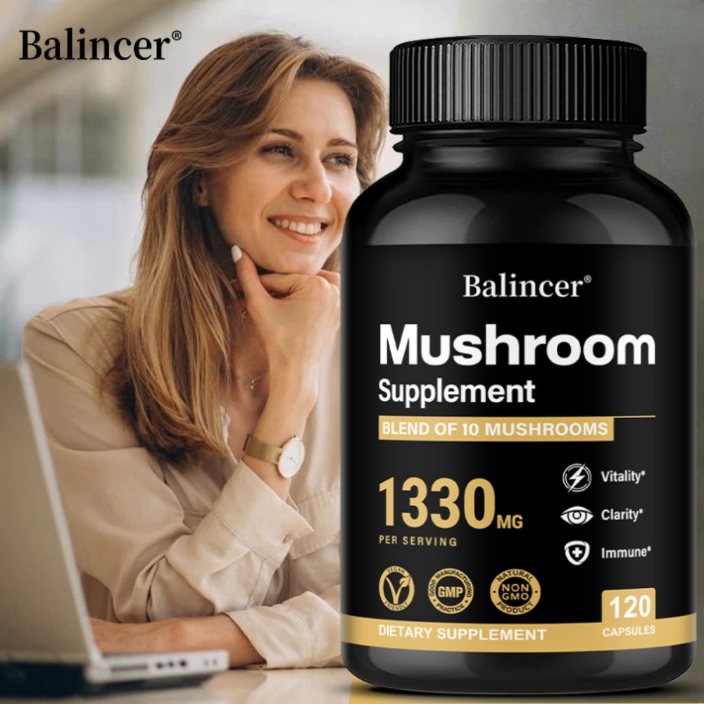 Lion Mane Mushroom - Suplementos de Complexo de Cogumelos -