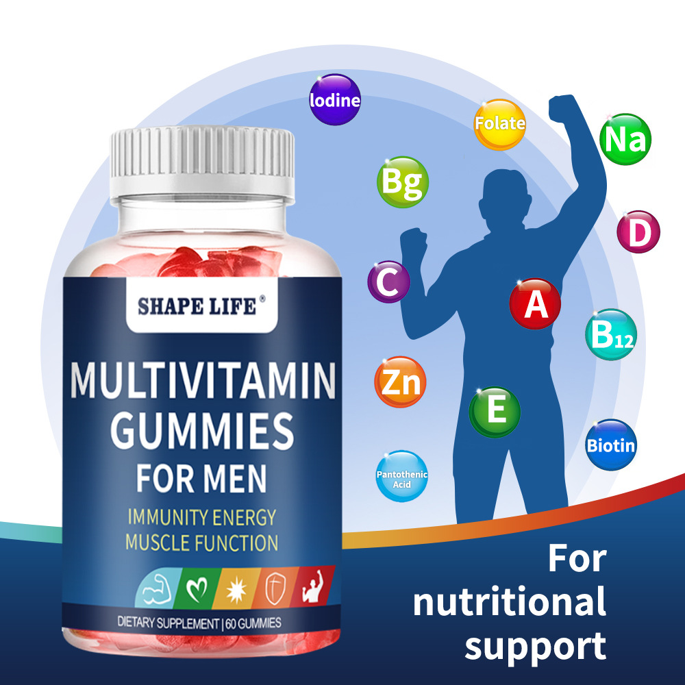 Multivitamin Gummy Adult - Suplemento de gomas multi vitaminas masculinas,