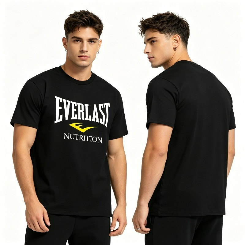 Nutrition Fitness Paris - Camiseta masculina preta e branca com