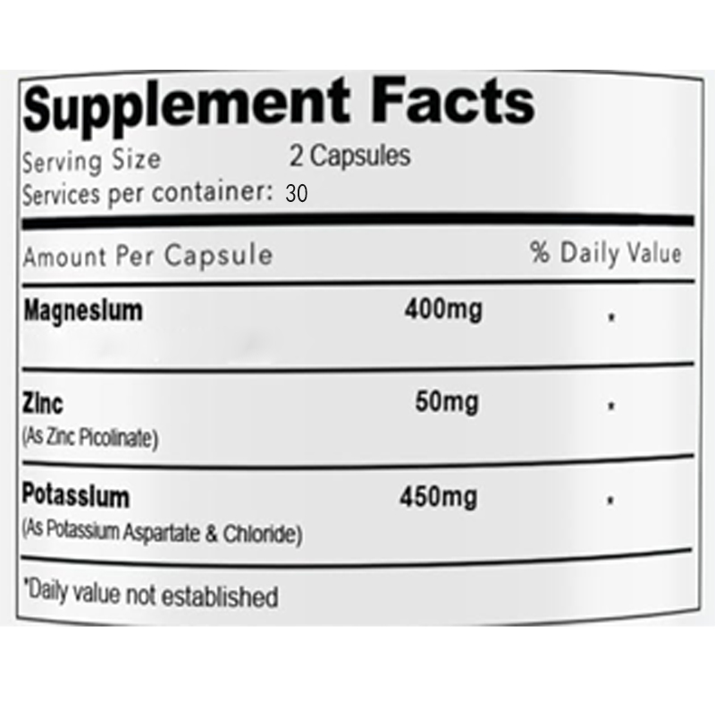 Suplementos de Magnésio e Potá - Zinc Supplement 50Mg avaliação e preço