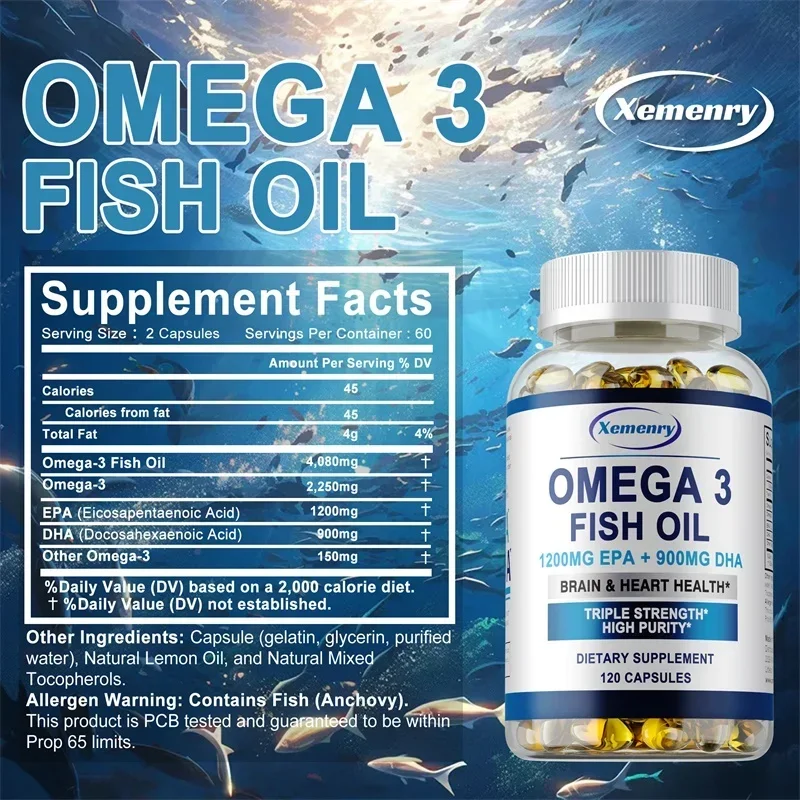 Suplemento de óleo de peixe Om - Omega 3 Fish Oil avaliação e preço