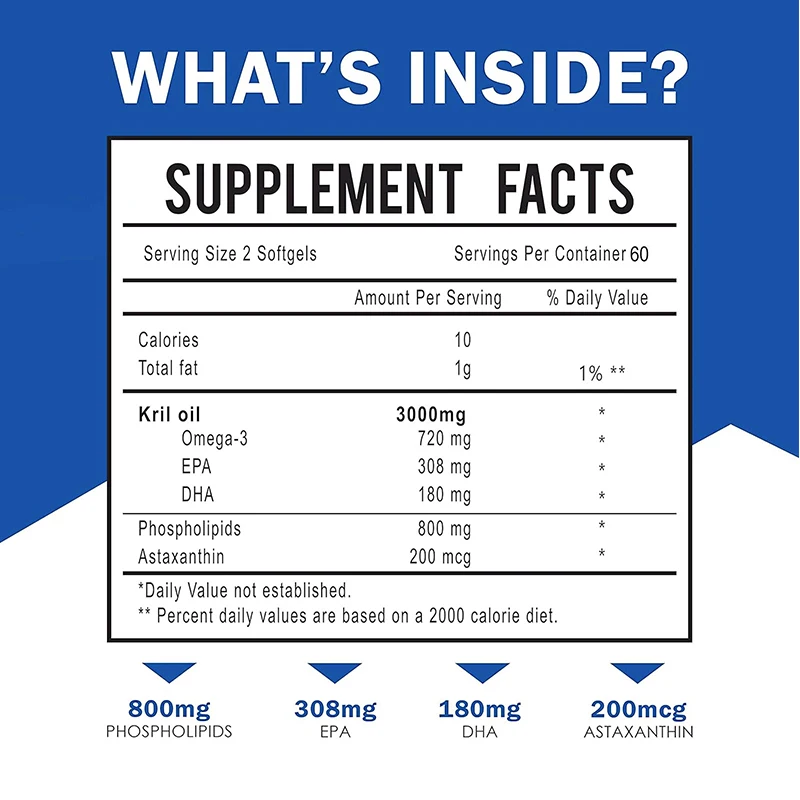 Óleo de krill antártico 3000mg - Omega 3 Fish Oil avaliação e preço