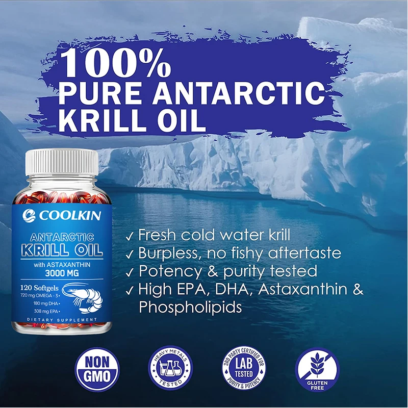 Óleo de krill antártico 3000mg - Omega 3 Fish Oil avaliação e preço
