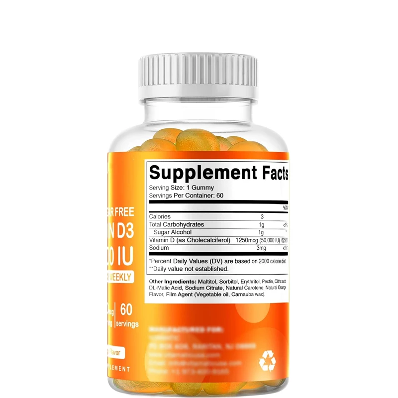 Suplemento de vitamina D3 5000 - Multivitamin Gummy Adult avaliação e preço