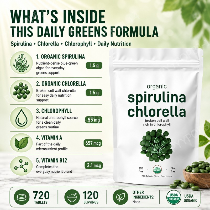 Tabletes Orgânicos de Spirulin - Spirulina Tablet Organic avaliação e preço